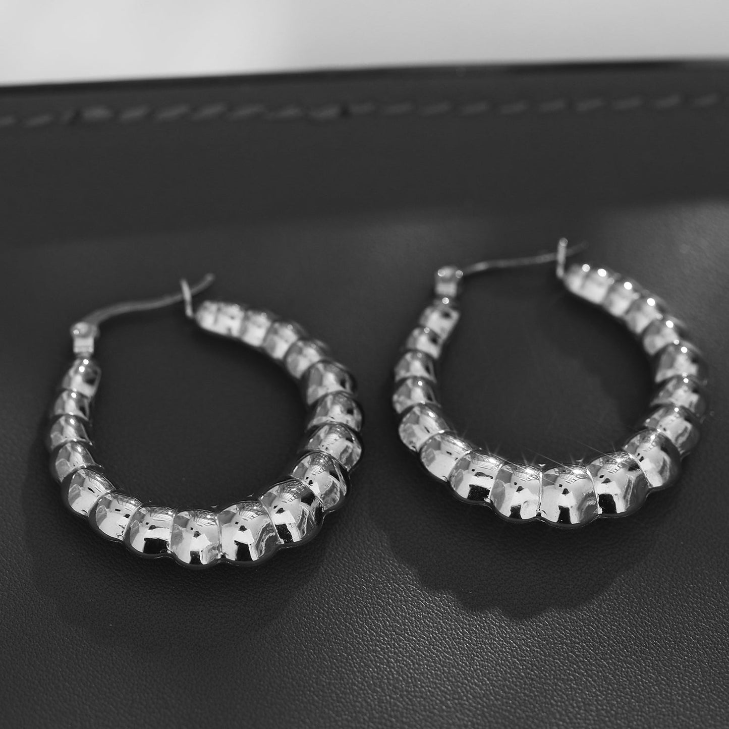 ANYA 72201S Croissant Hoops Silver