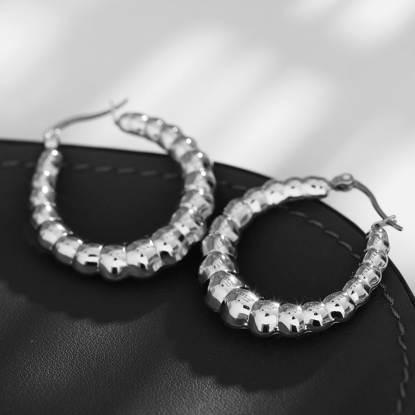 ANYA 72201S Croissant Hoops Silver