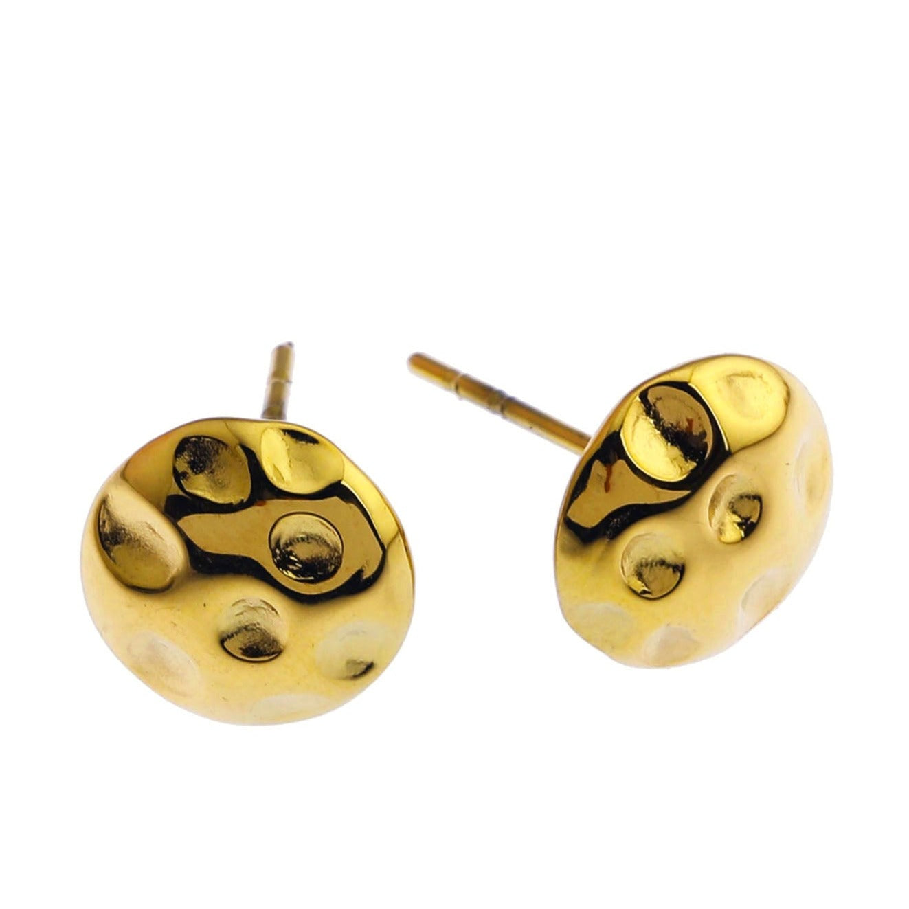 SIGRID Textured Disc Stud Earrings