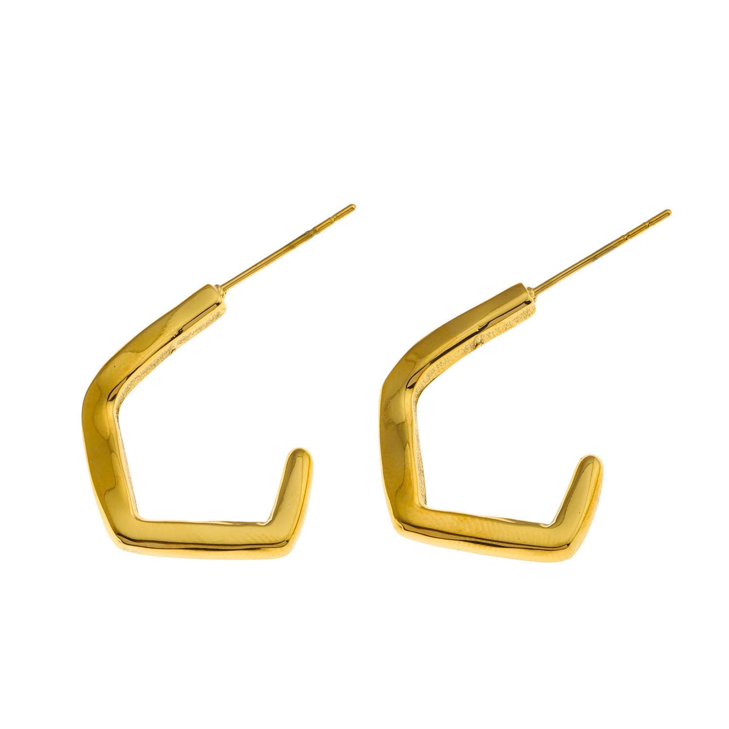 BOJANA: Geometric Shaped 'AM to PM' Hoop Earrings