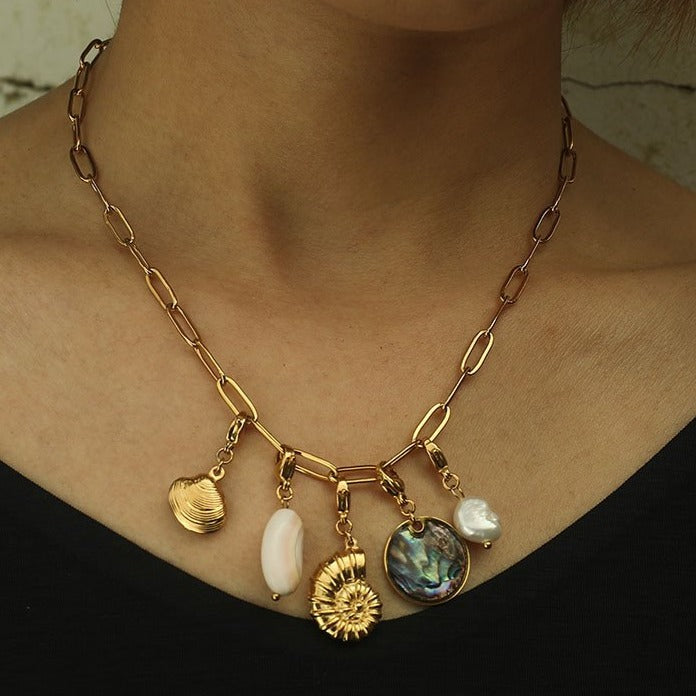 DALIA: Essential Gold Chain Link Paper-Clip Necklace