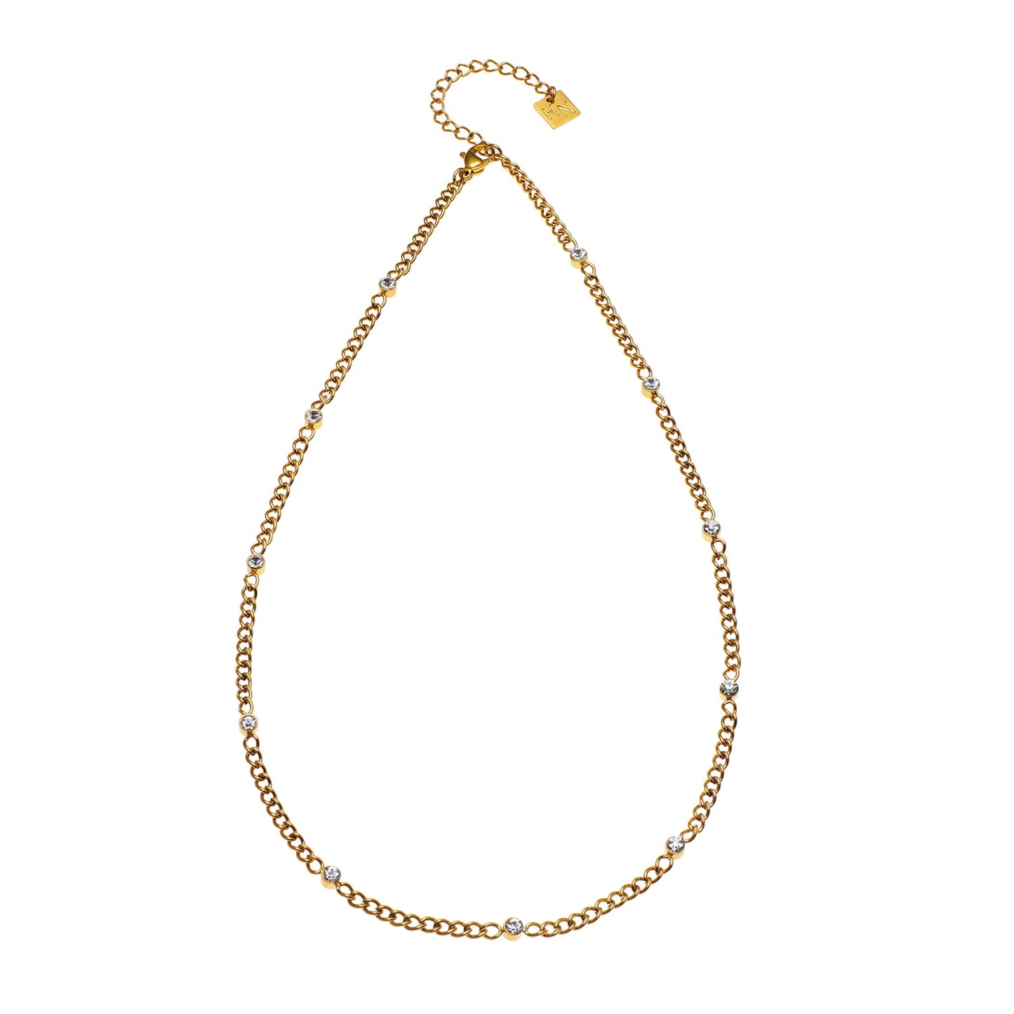 Style PENIQUIK: Zirconia Beaded Chain Necklace