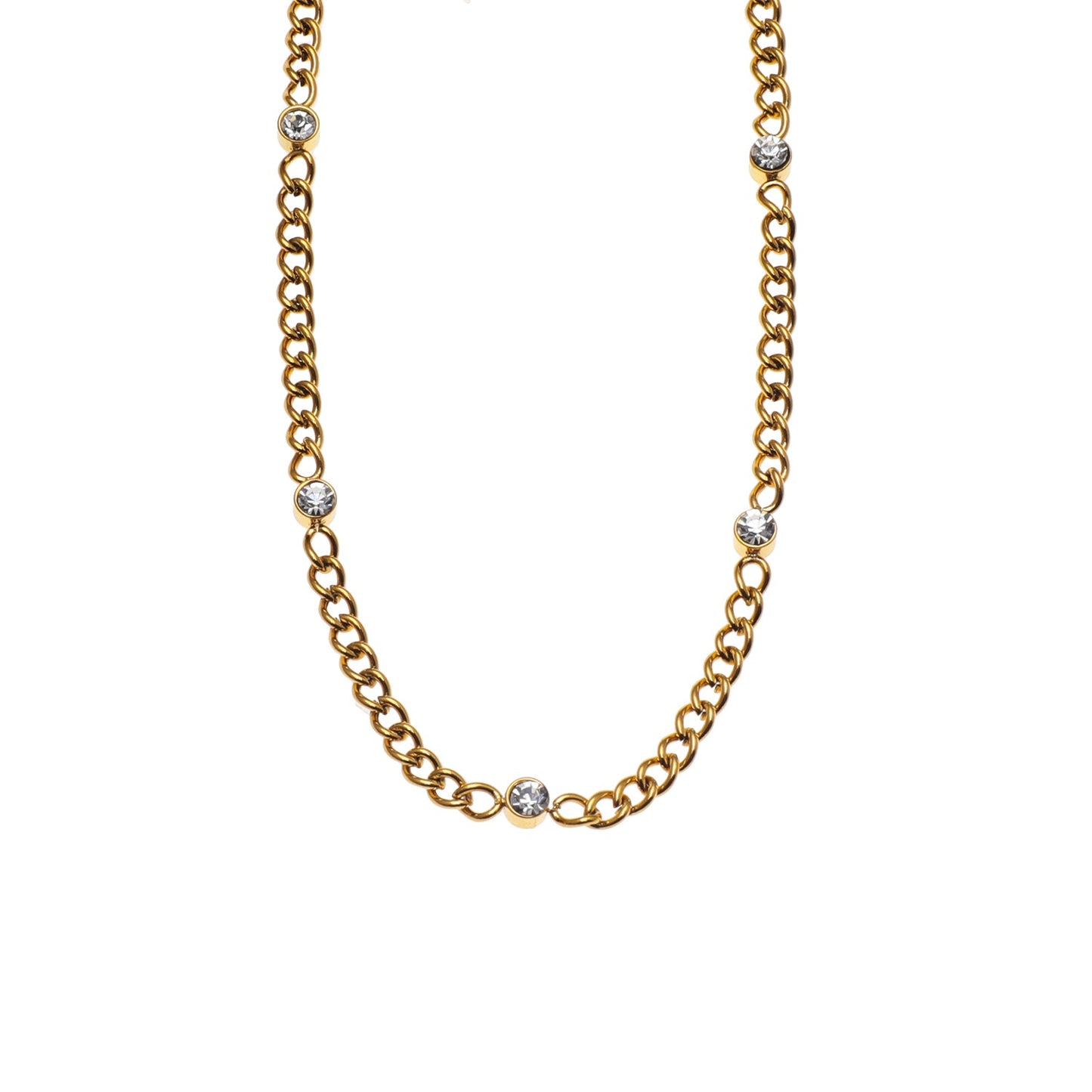 Style PENIQUIK: Zirconia Beaded Chain Necklace