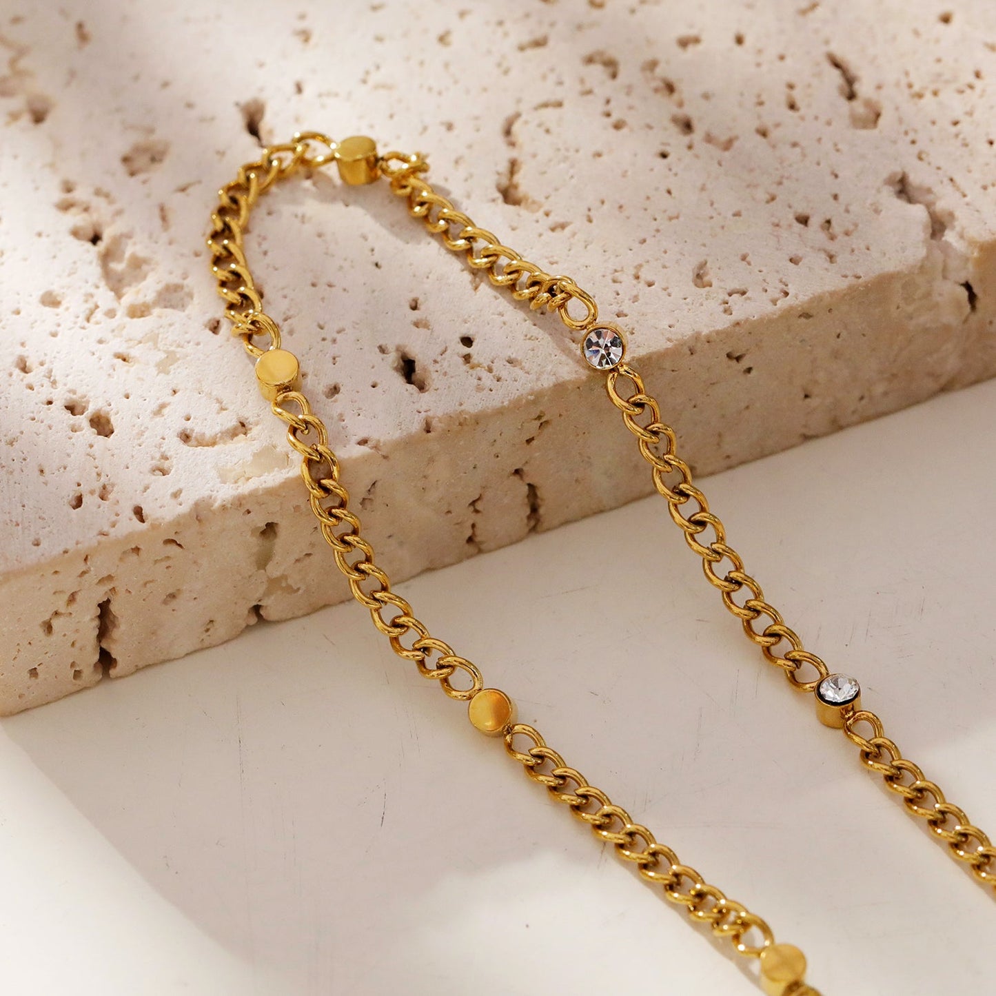 Style PENIQUIK: Zirconia Beaded Chain Necklace