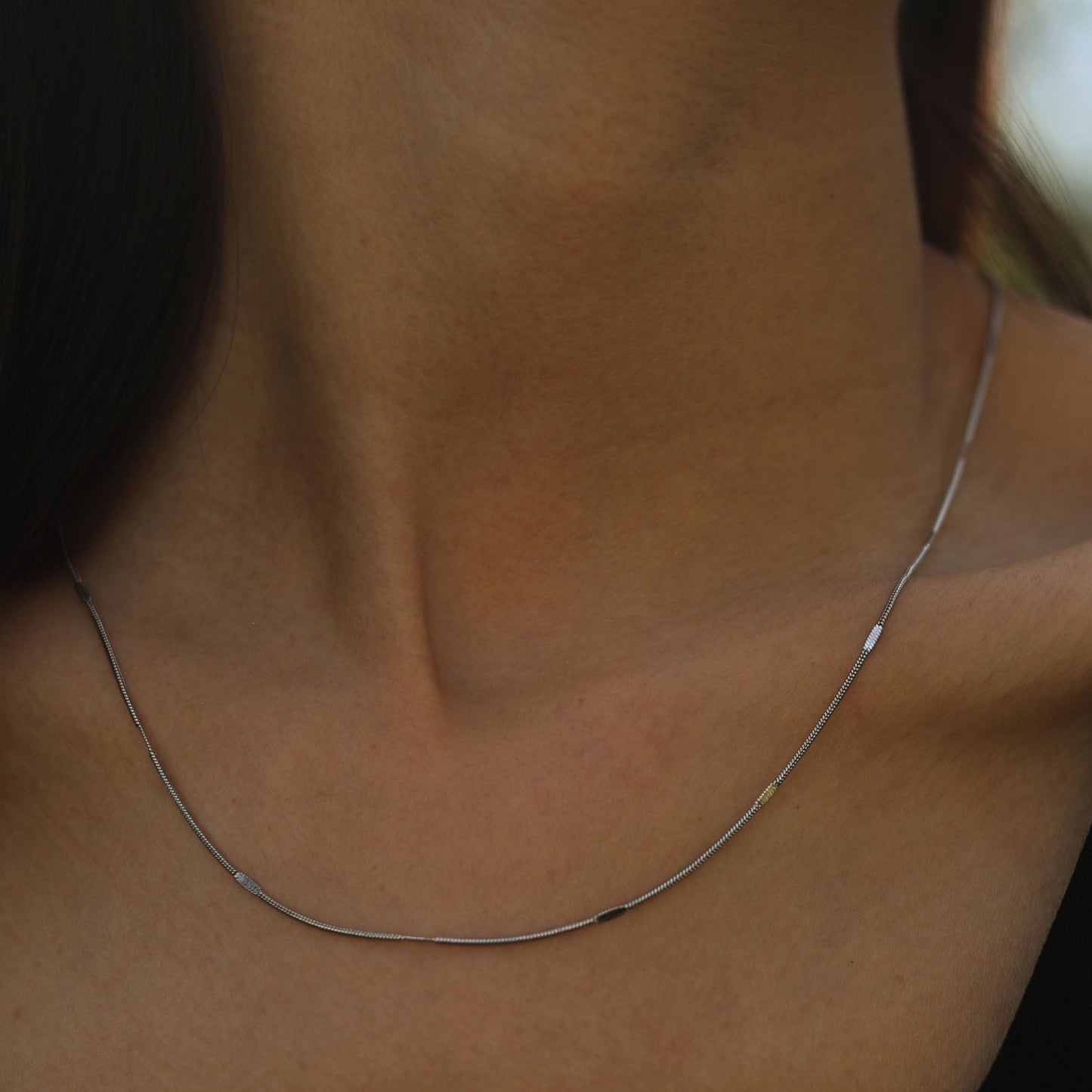 SVETA: Dainty Minimalist Silver Necklace