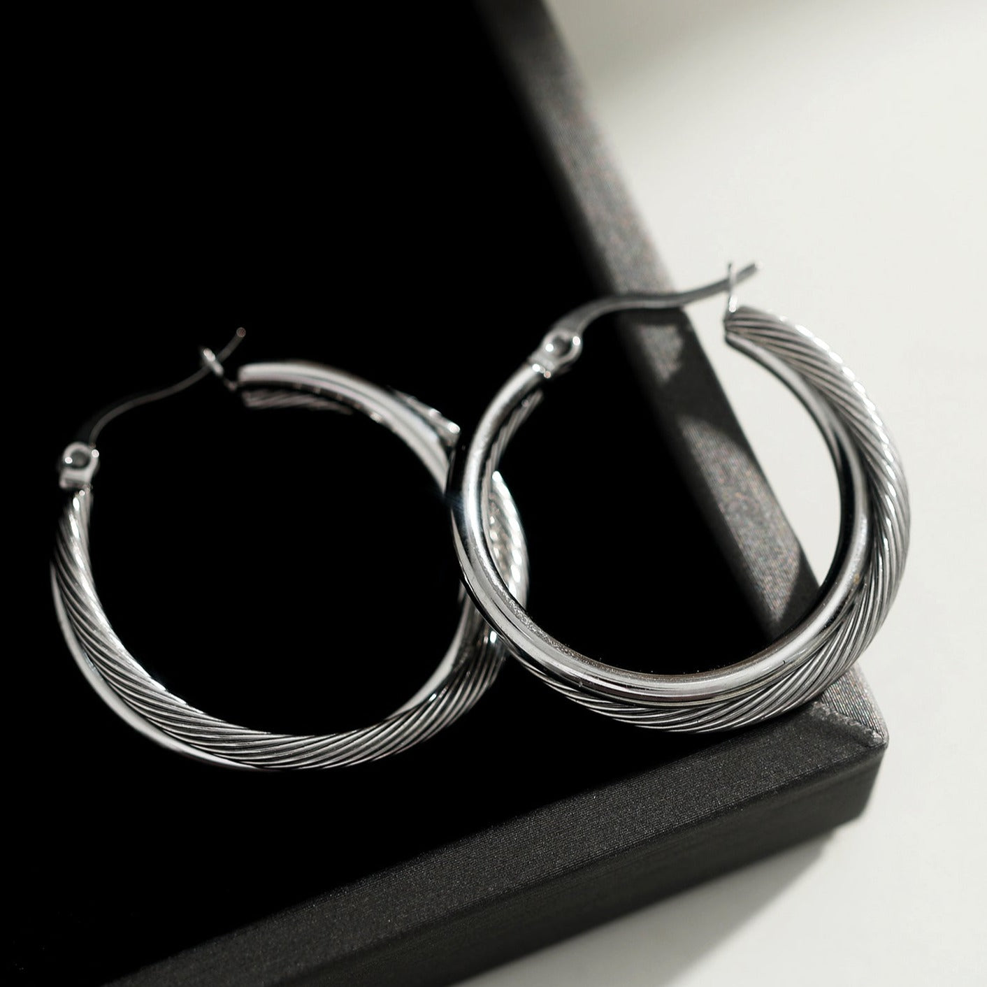 Style SAJAN: Double Hoop Silver Earrings