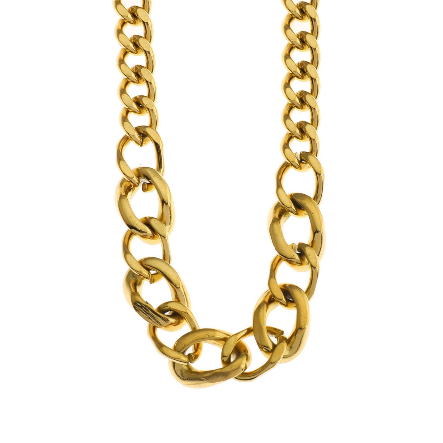ROUEN Zirconia Embedded Cuban Chain Statement Necklace