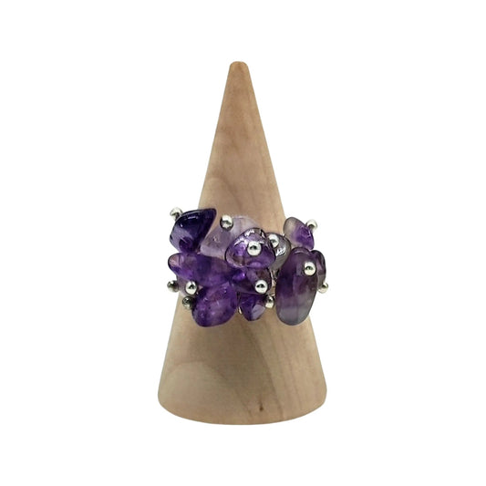 Ring -Amethyst -Adjustable