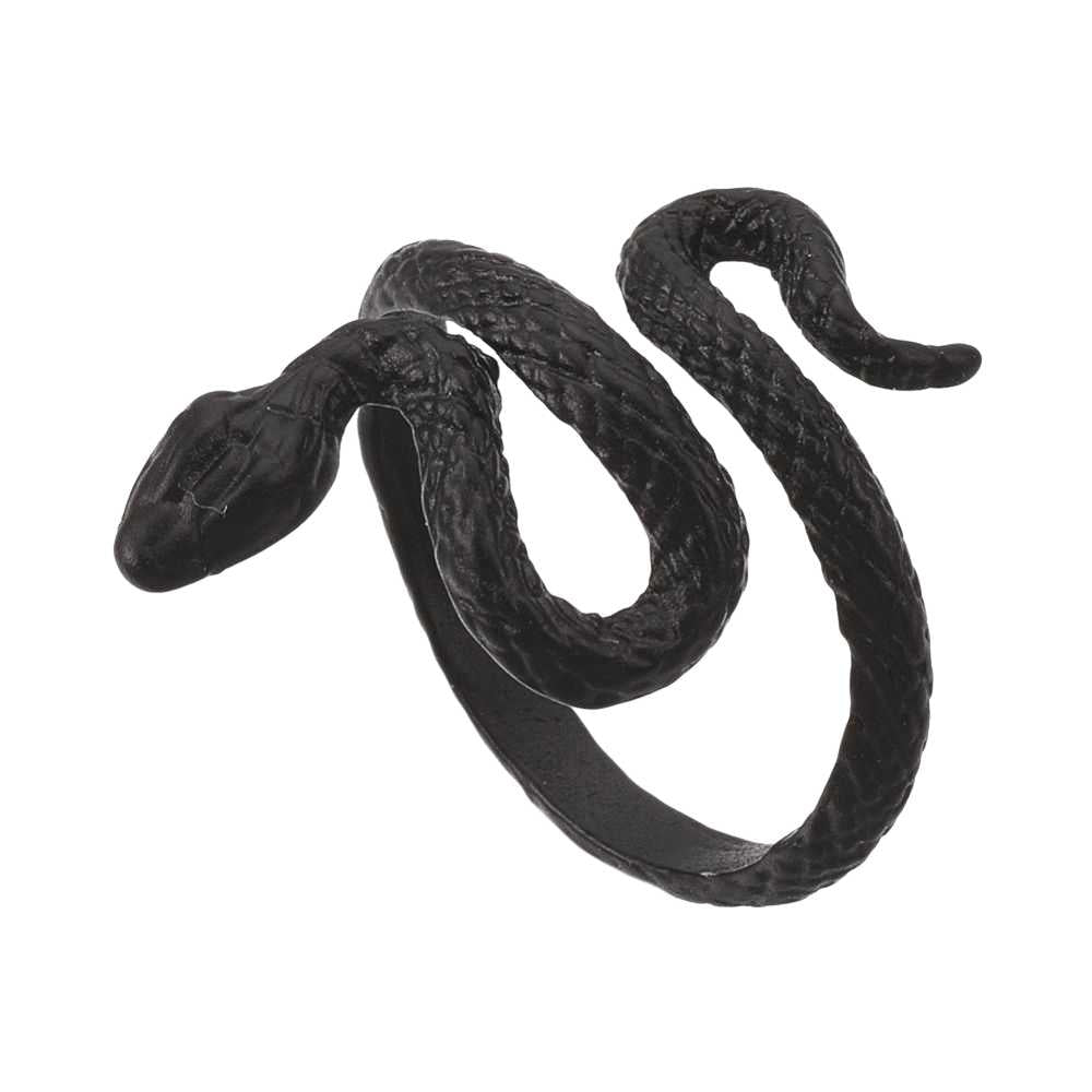 Ring - Electrophoresis - Alloy - Black Snake - Adjustable
