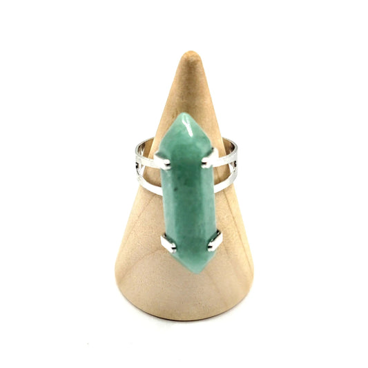 Ring -Natural Green Aventurine -Adjustable