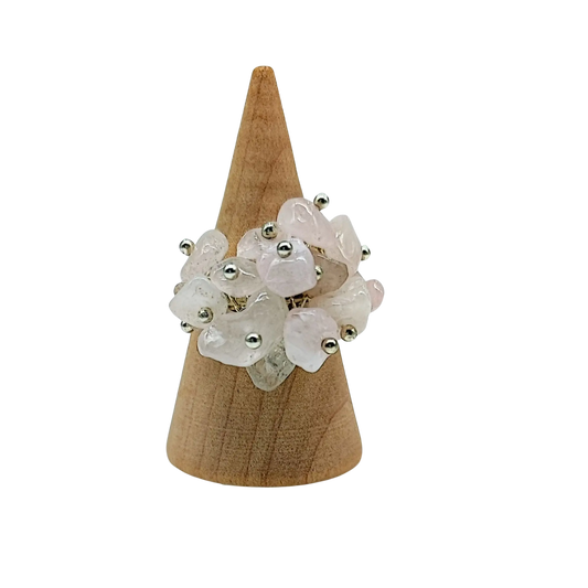 Ring -Rose Quartz -Adjustable