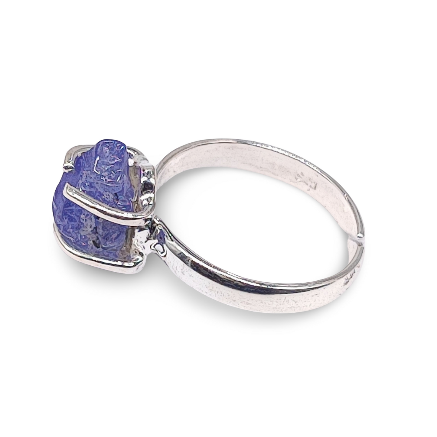 Ring - 925 Sterling Silver - Adjustable - Tanzanite