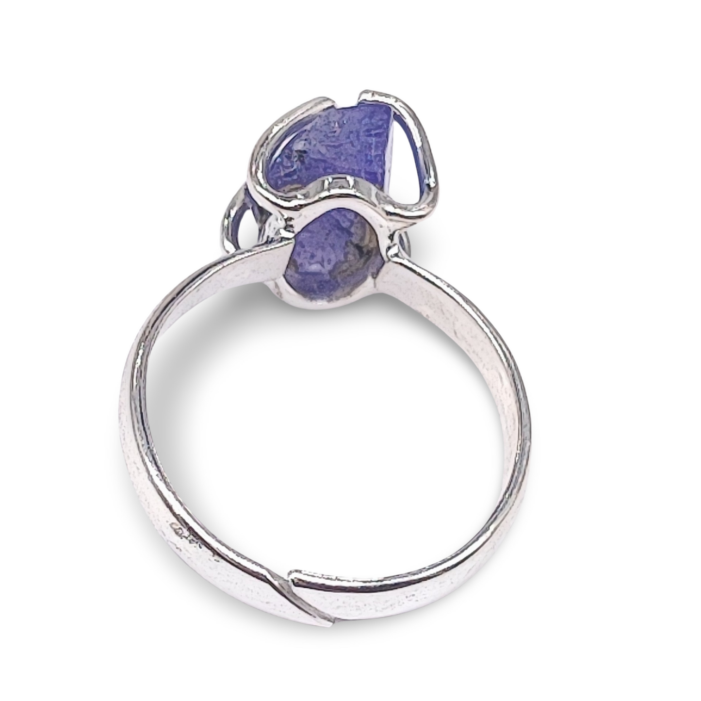 Ring - 925 Sterling Silver - Adjustable - Tanzanite