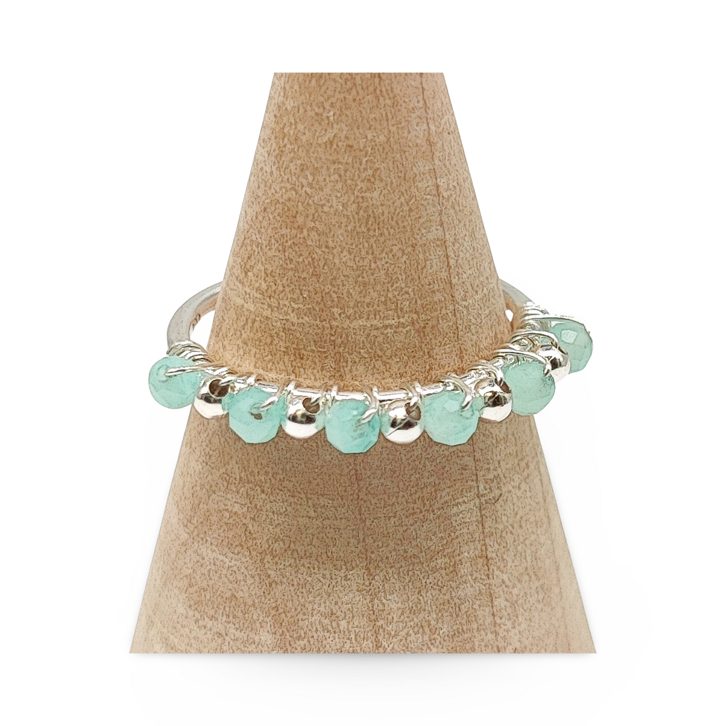 Ring -925 Sterling Silver -Natural Stone -Adjustable