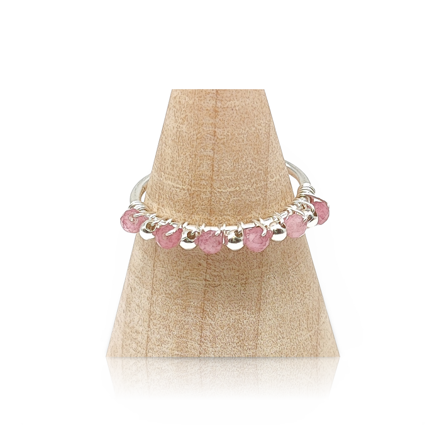 Ring -925 Sterling Silver -Natural Stone -Adjustable