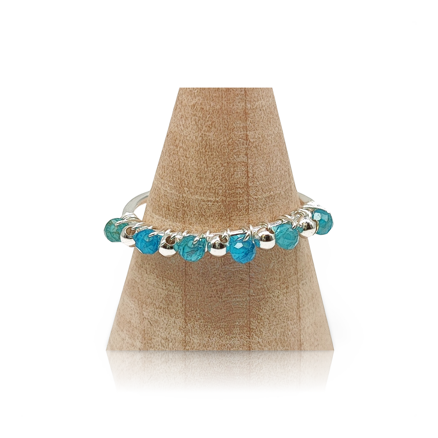 Ring -925 Sterling Silver -Natural Stone -Adjustable