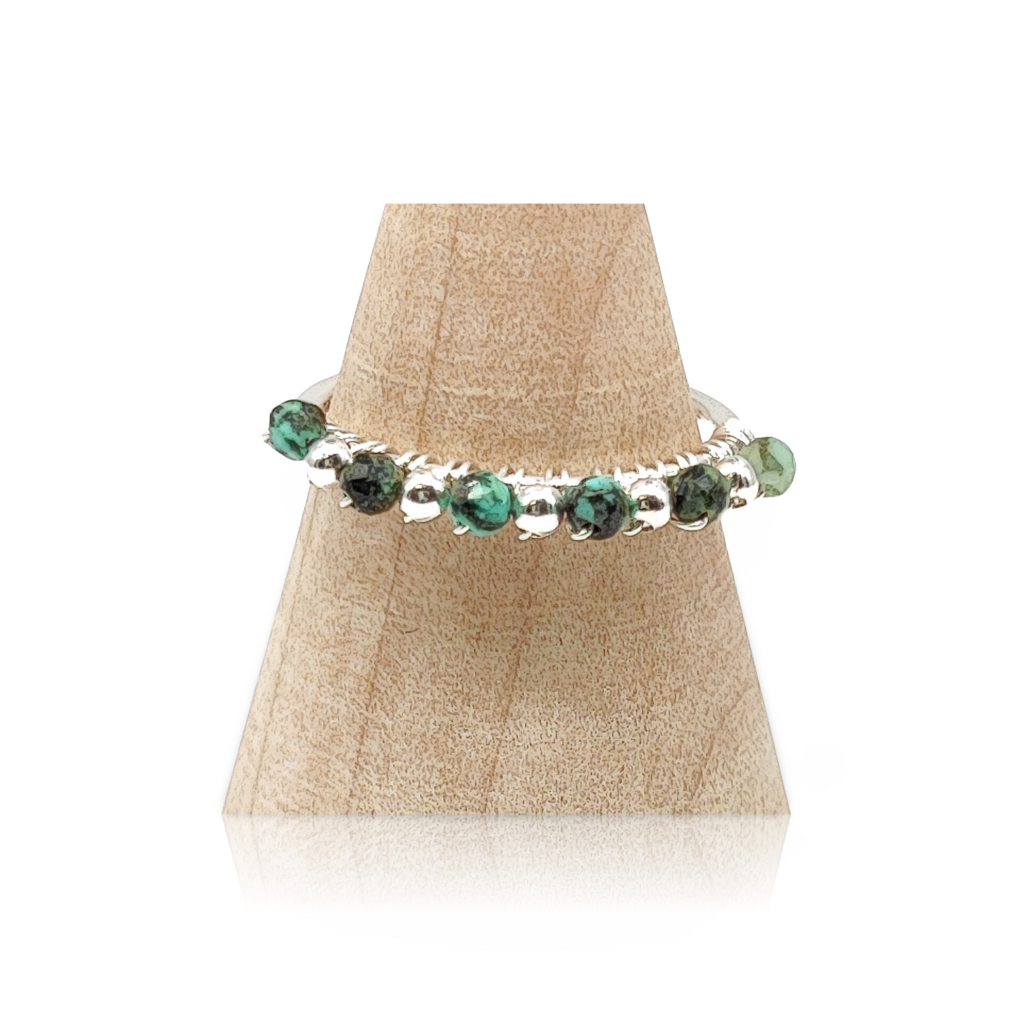 Ring -925 Sterling Silver -Natural Stone -Adjustable