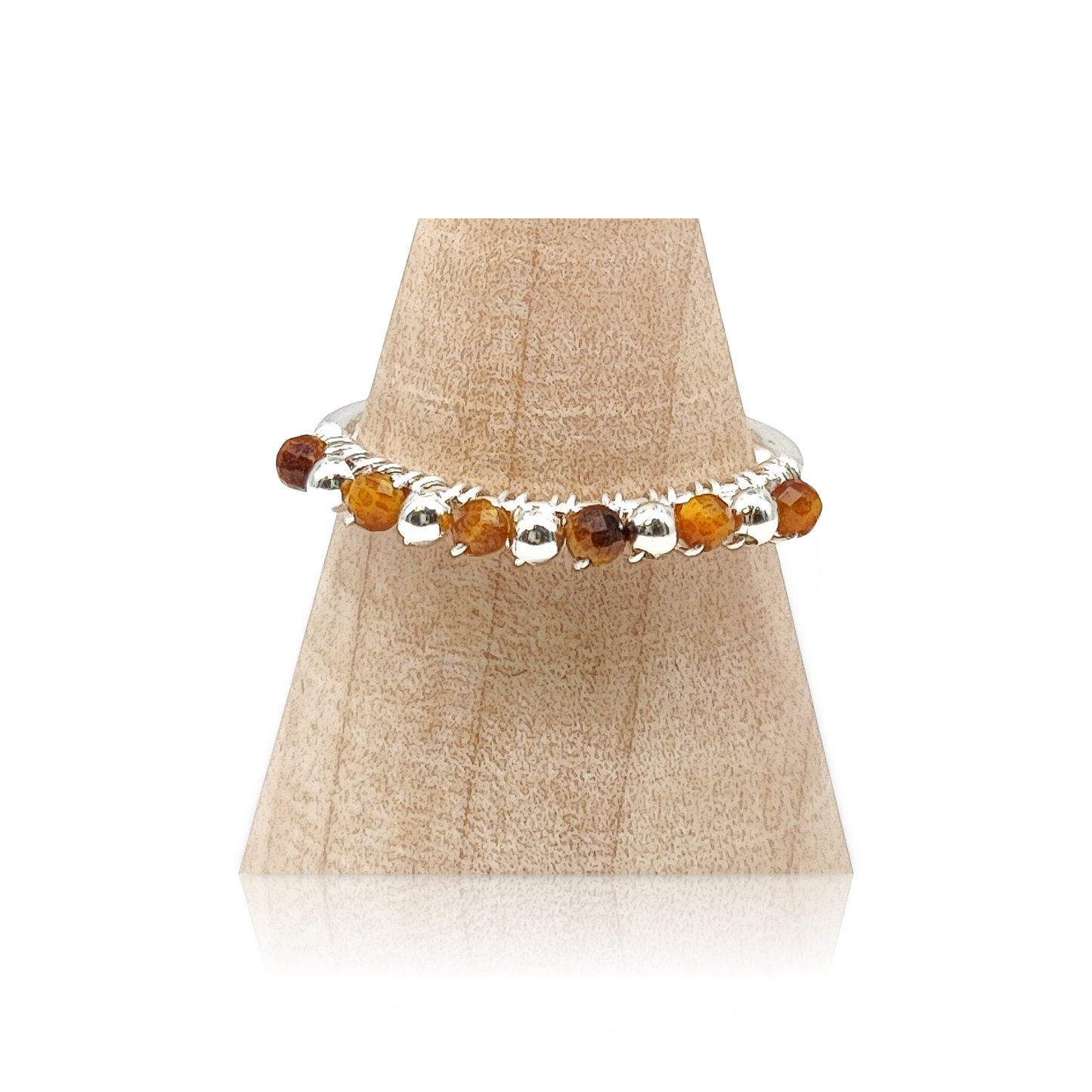 Ring -925 Sterling Silver -Natural Stone -Adjustable