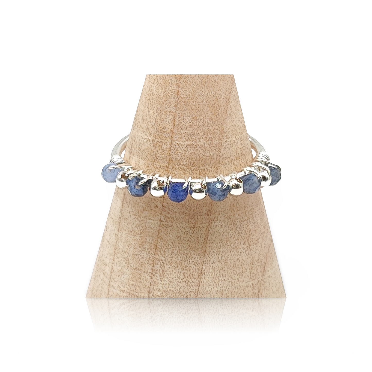 Ring -925 Sterling Silver -Natural Stone -Adjustable