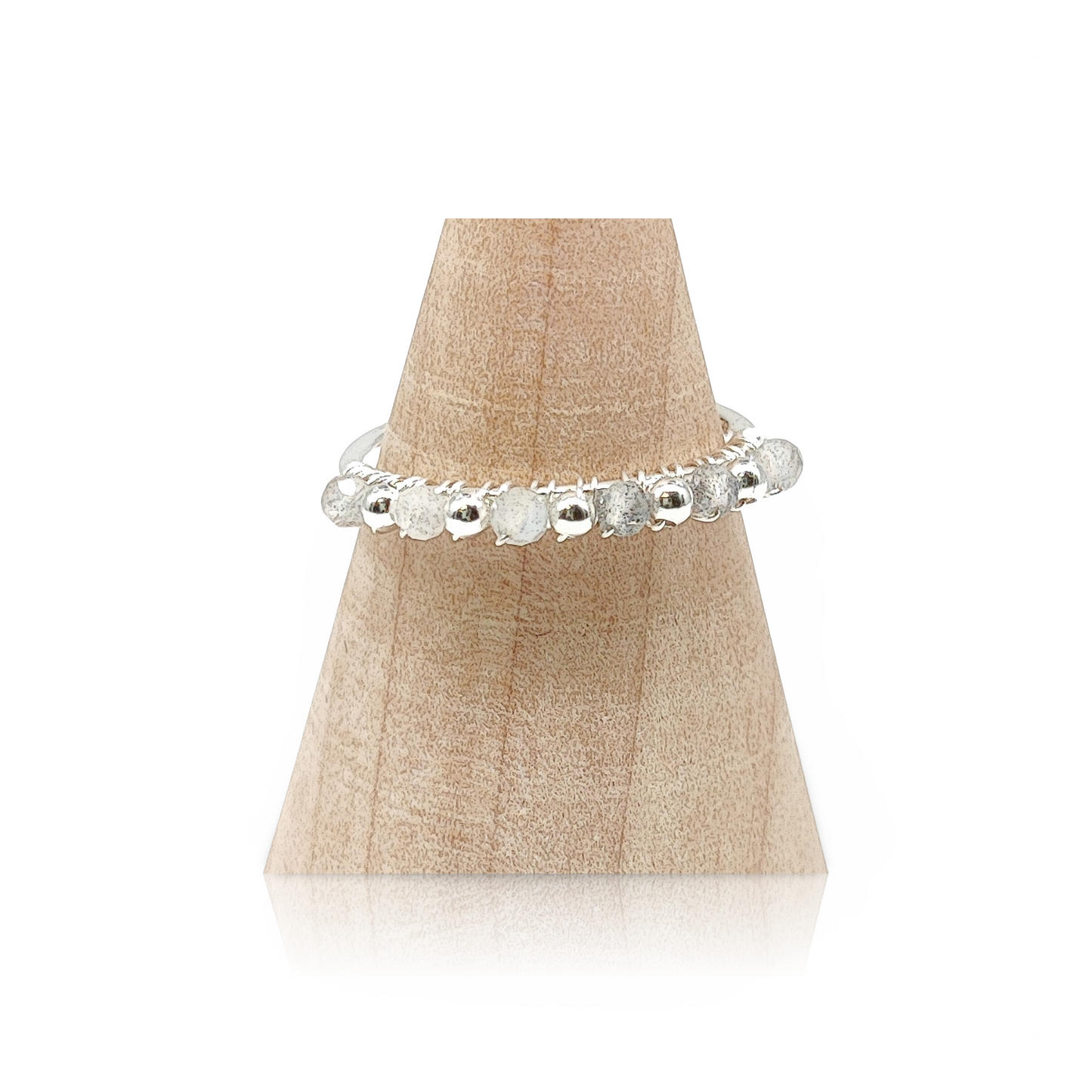 Ring -925 Sterling Silver -Natural Stone -Adjustable