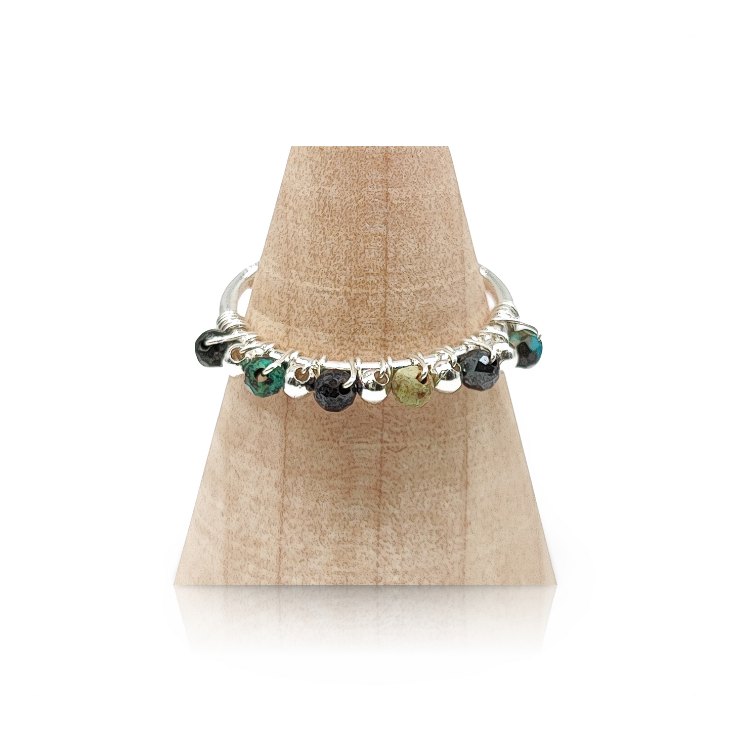 Ring -925 Sterling Silver -Natural Stone -Adjustable