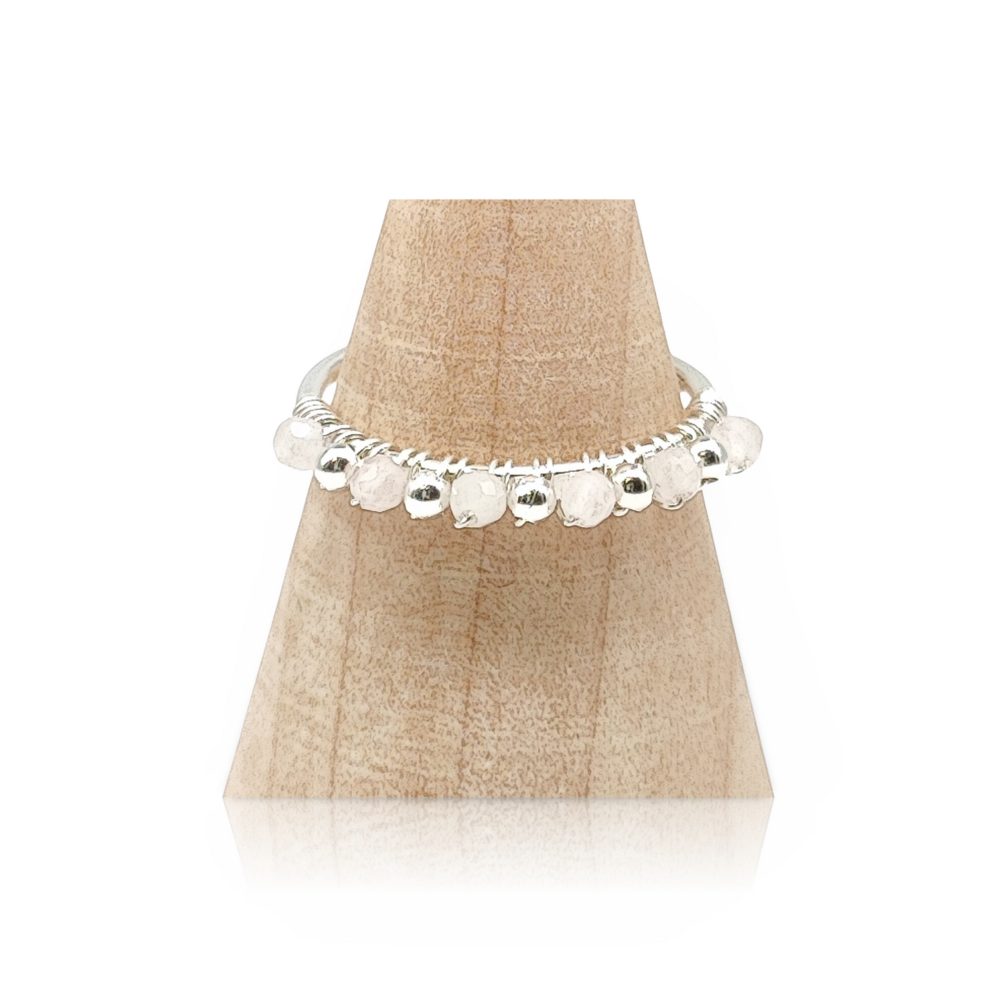 Ring -925 Sterling Silver -Natural Stone -Adjustable