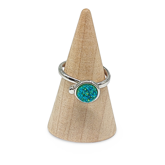 Ring -Adjustable -Open Ring -Druzy Agate