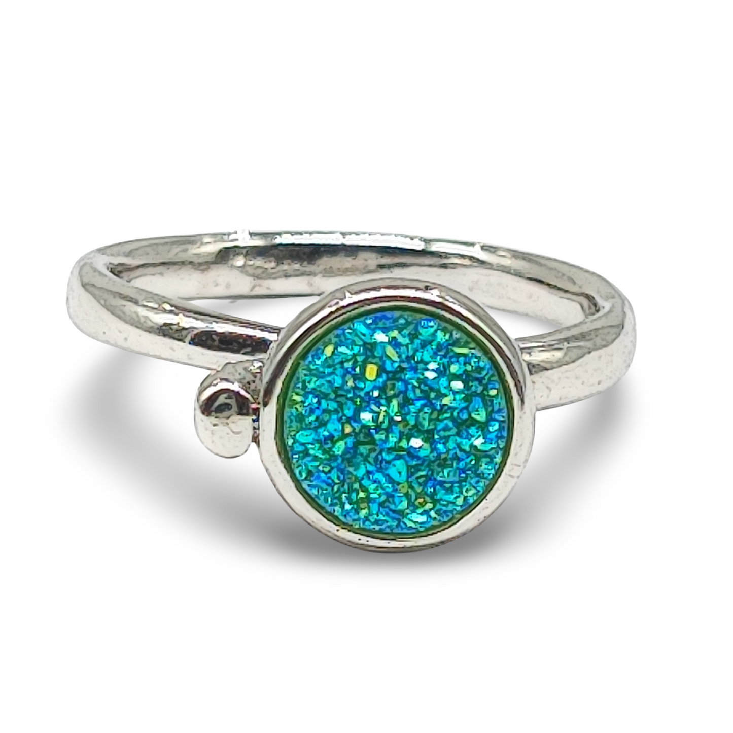 Ring -Adjustable -Open Ring -Druzy Agate