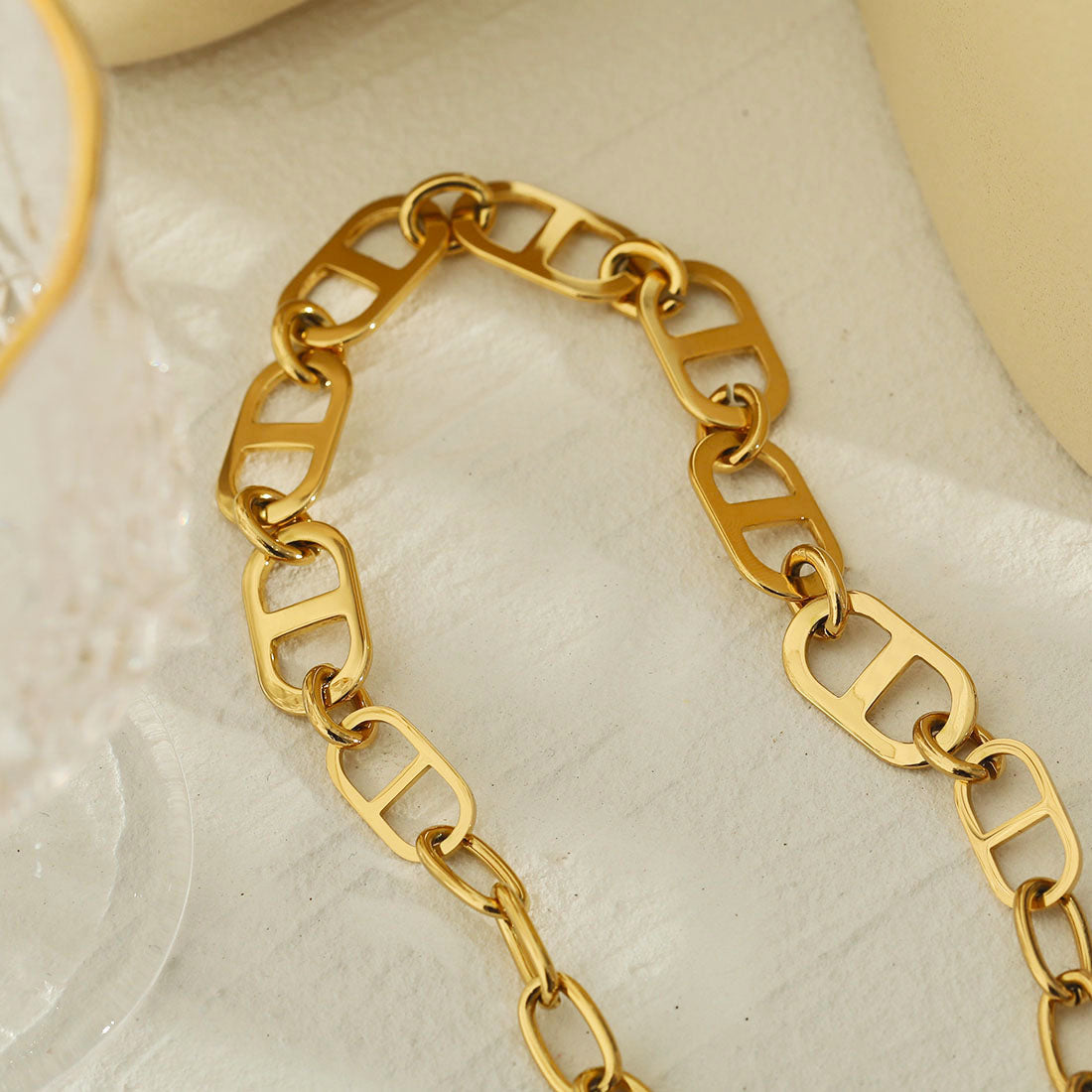 ZOIE: Duo Chain Link Statement Necklace