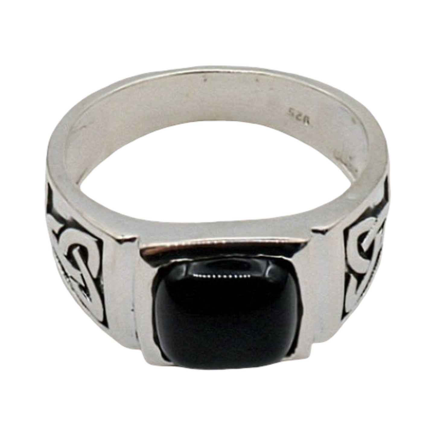 Ring - 925 Sterling Silver - For Men - Black Onyx