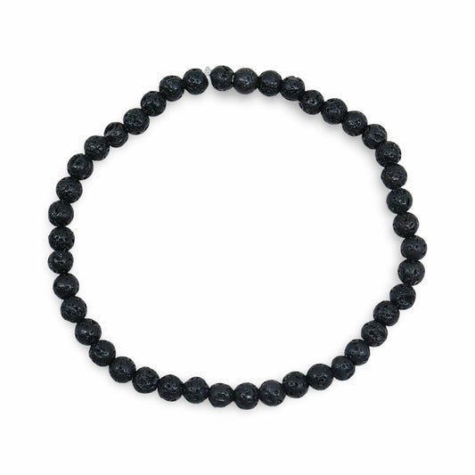 Bracelet - Lava Stone - 4mm