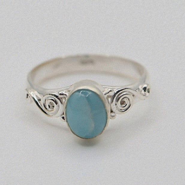 Ring - 925 Sterling Silver - Larimar