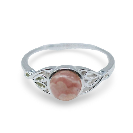 Ring - 925 Sterling Silver - Rhodonite