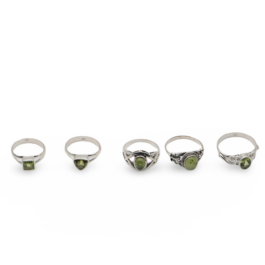 Ring - 925 Sterling Silver - Peridot