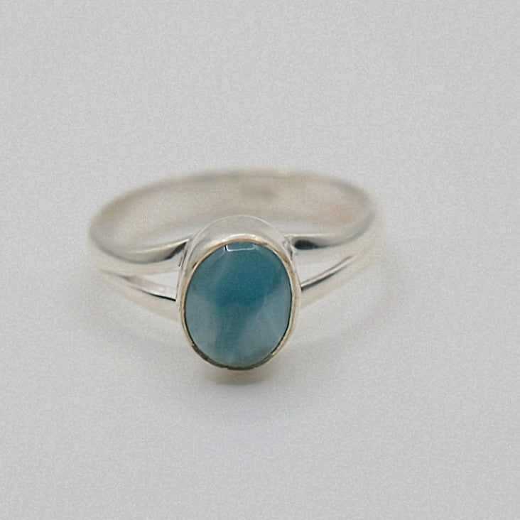 Ring - 925 Sterling Silver - Larimar