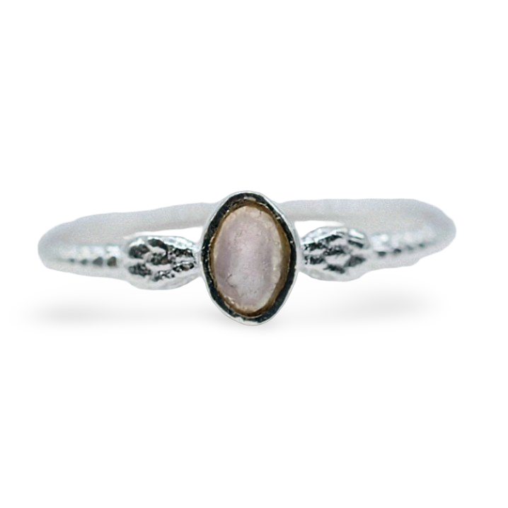 Ring - 925 Sterling Silver - Oval Small Gemstone