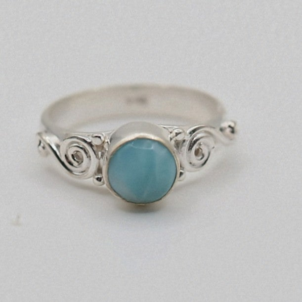 Ring - 925 Sterling Silver - Larimar