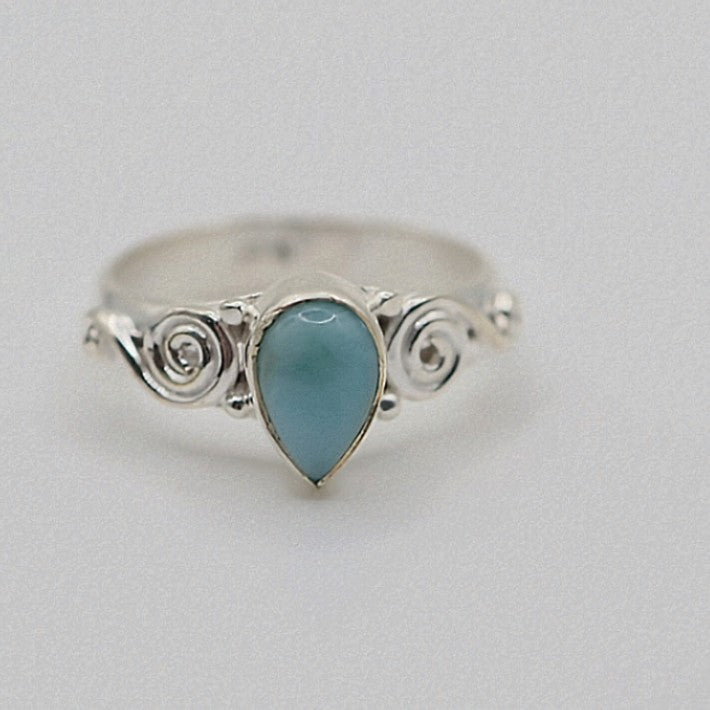 Ring - 925 Sterling Silver - Larimar
